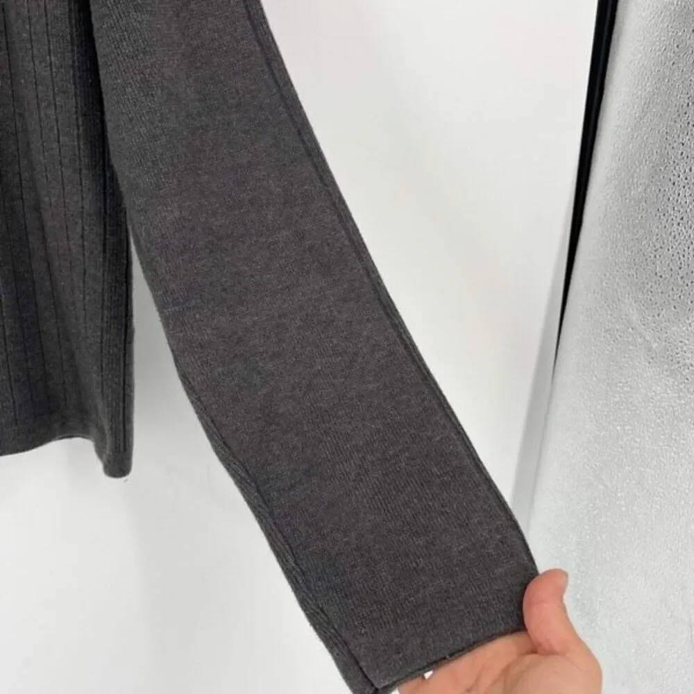 Vintage 90s Abercrombie And Fitch Mens Knit A/92 Pullover Sweatee Ribbed Gray XL - Picture 7 of 7